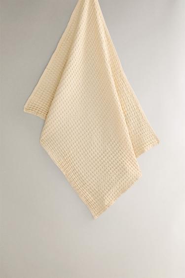 TORCHON DE CUISINE COTON WAFFLE X COLLAGERIE - Écru de Zara