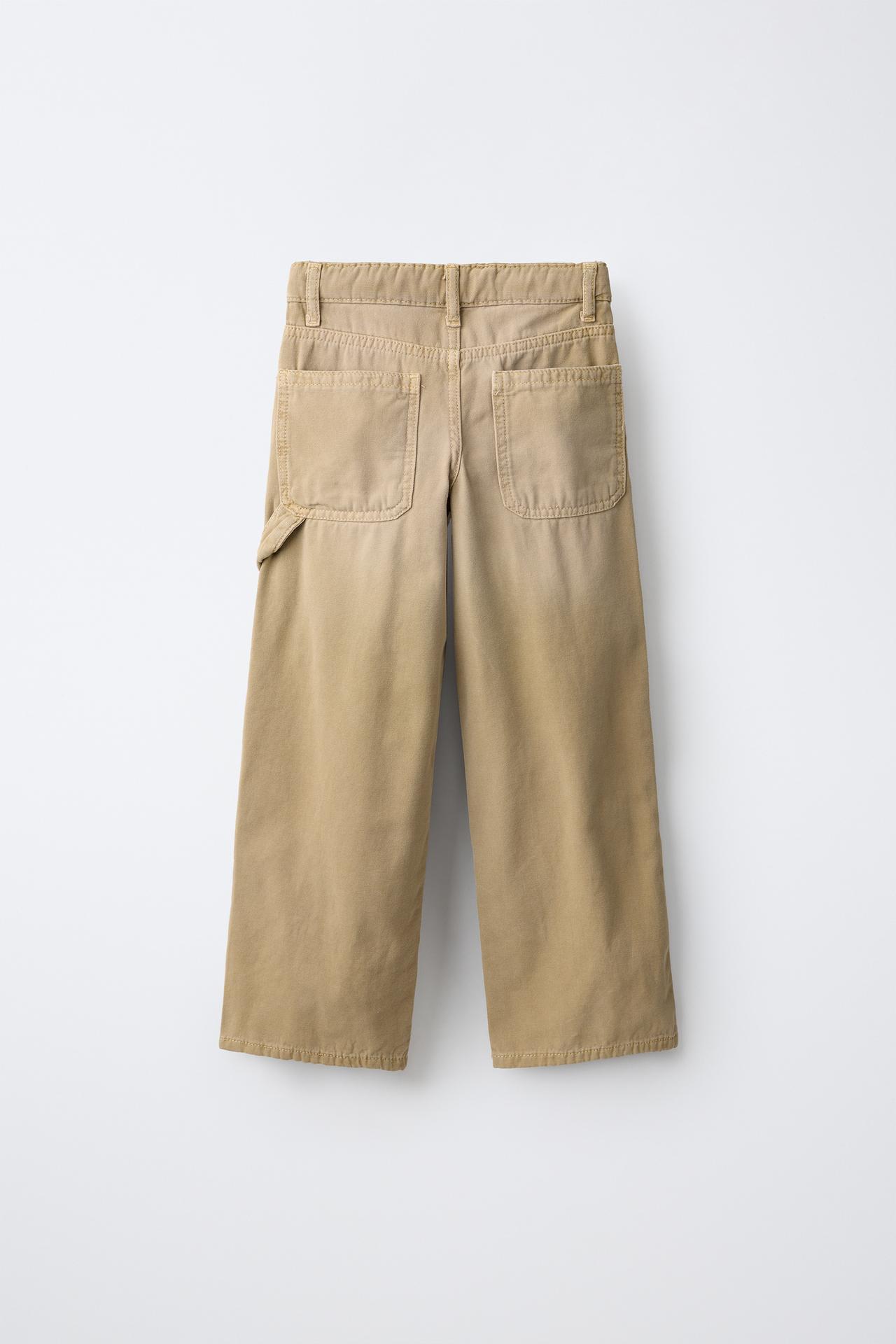 CARPENTER CANVAS PANTS — taupe brown