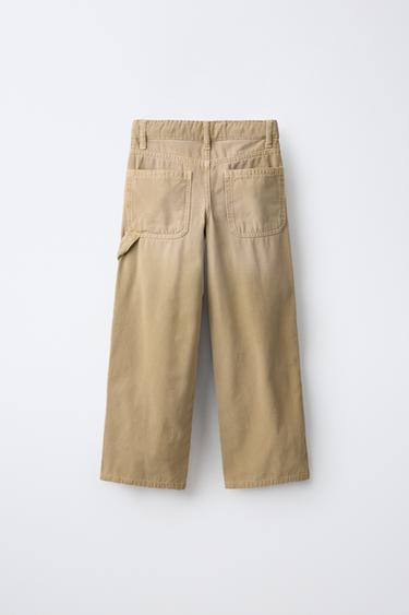 CARPENTER CANVAS PANTS — taupe brown 2