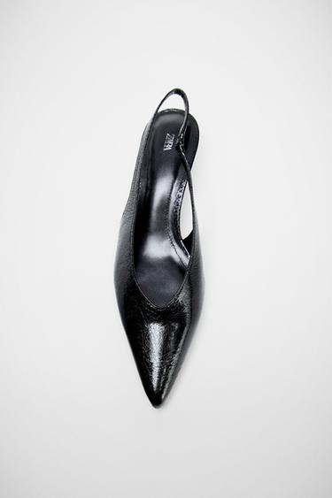 SLINGBACK HIGH-HEEL SHOES - Black by Zara