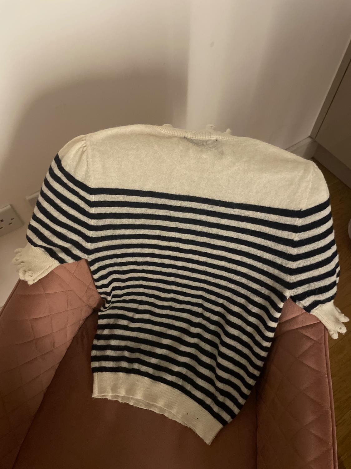 SHORT SLEEVE STRIPED KNIT JUMPER - Image 2