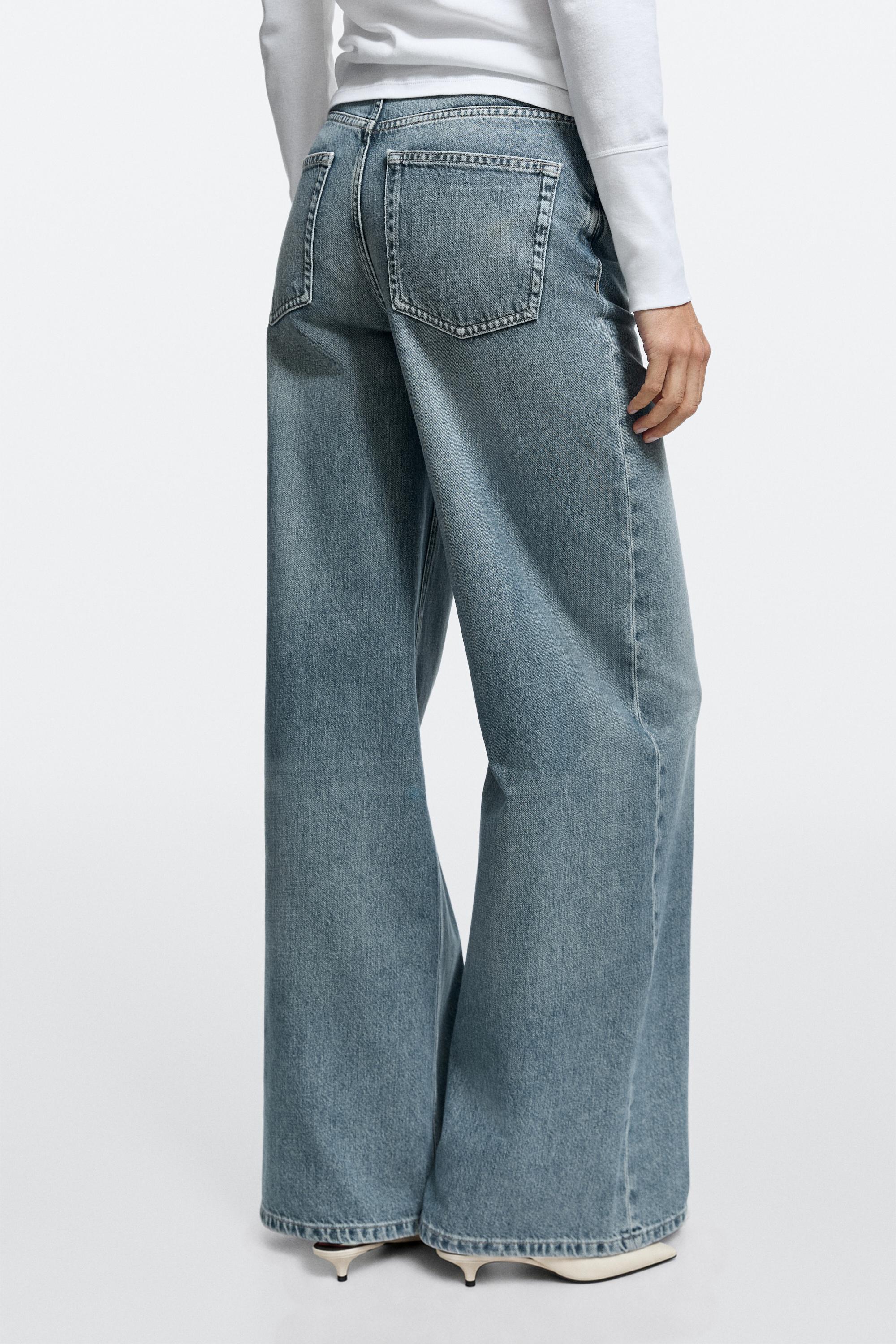 High-waist wide-leg jeans