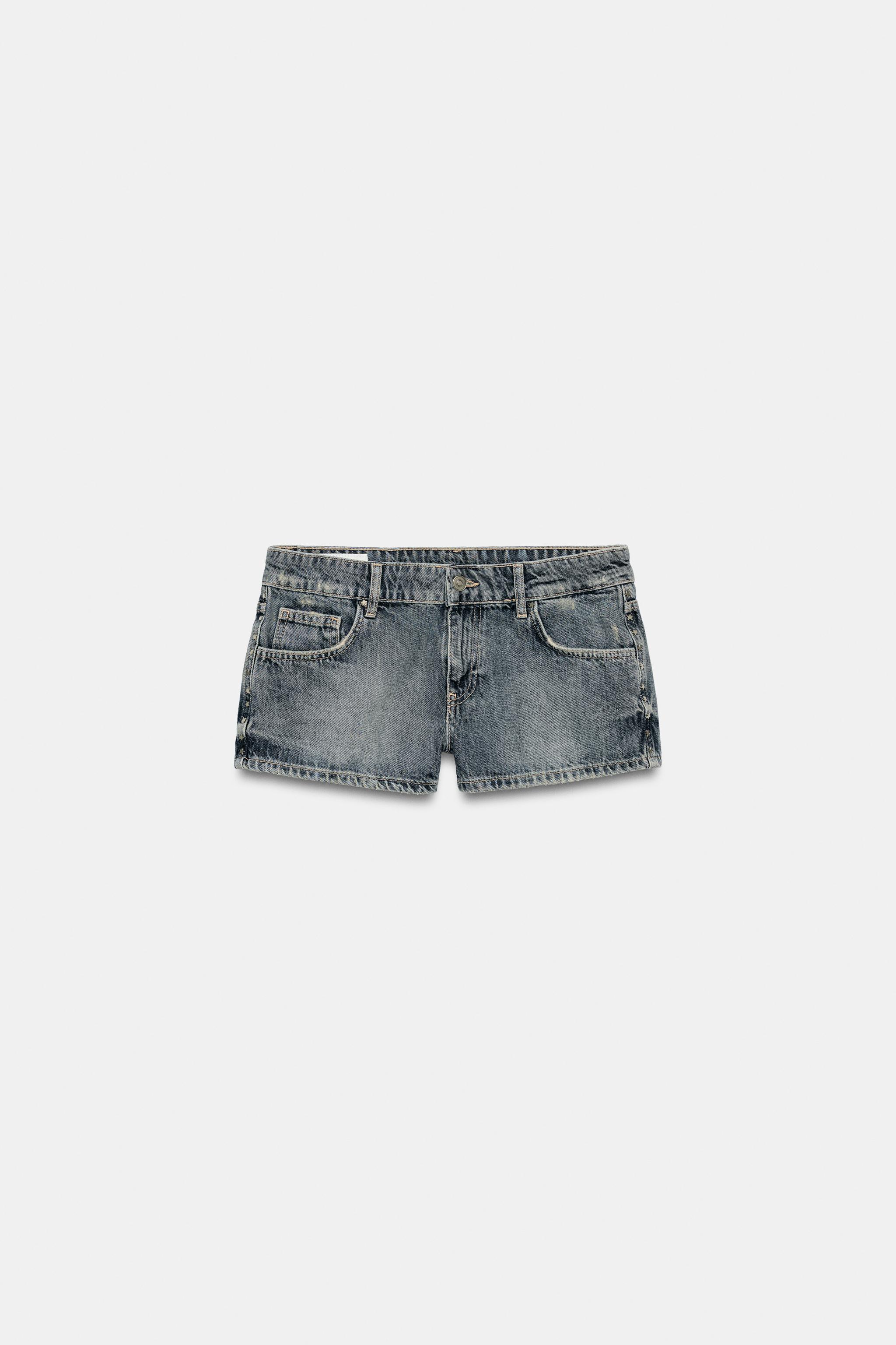 MINI SHORT EN JEAN TRF À CLOUS