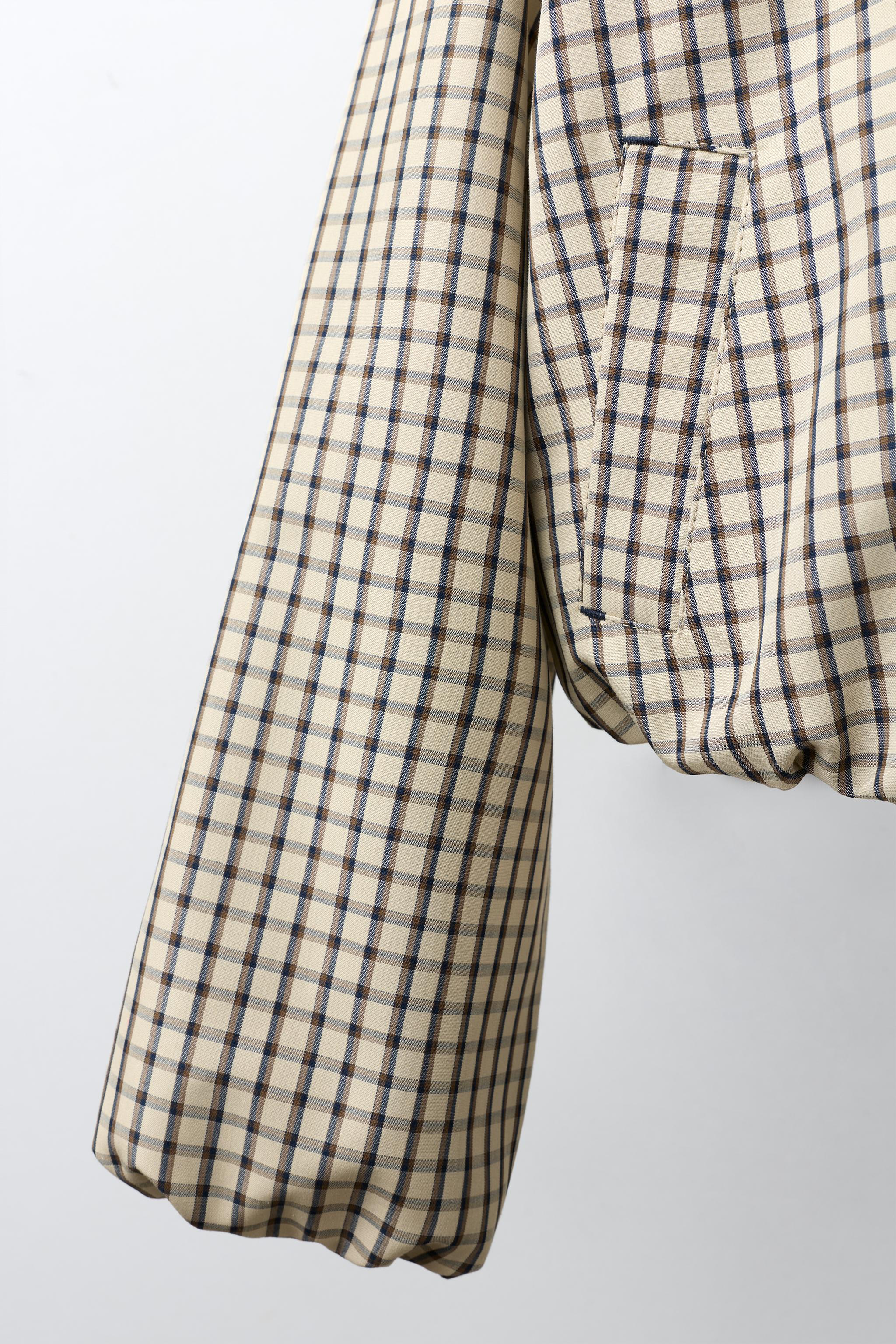 PLAID BOMBER JACKET