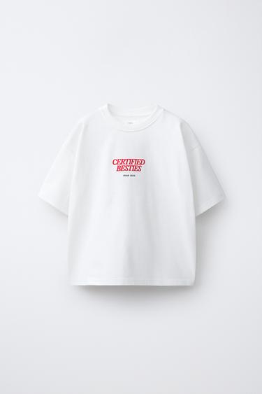 Zara DOG PRINT T-SHIRT - White