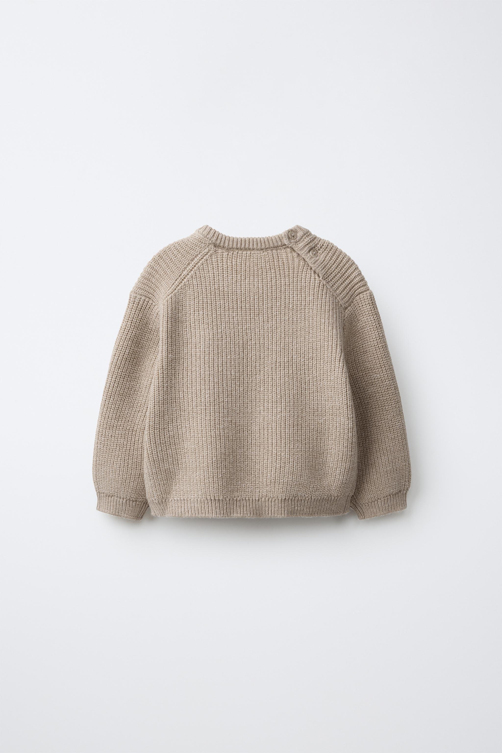 PURL KNIT PATCH SWEATER