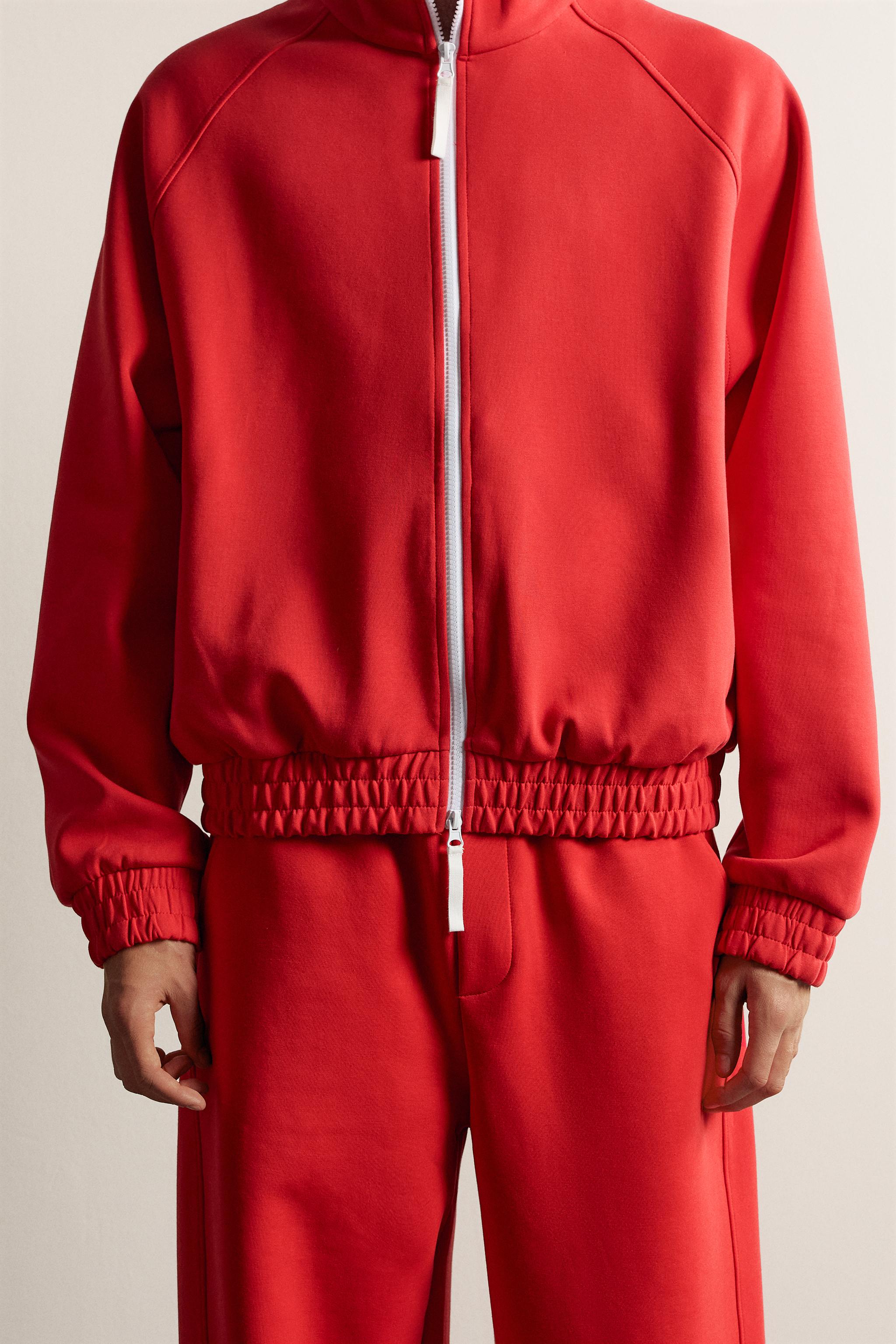 CONTRAST ZIP TRACK JACKET