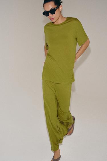 FLOWING LONG SKIRT - Fluorescent lime by Zara - Image 5