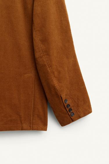 LIMITED EDITION RELAXED FIT CORDUROY SUIT BLAZER - Brown by Zara - Image 9
