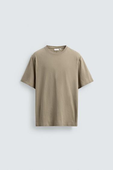 მაისური REGULAR FIT LIGHTWEIGHT ORIGINS - Zara-ს Beige marl