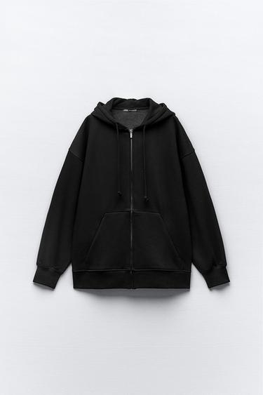 ТОЛСТОВКА С КАПЮШОНОМ — ЧЕРНЫЙ от Zara — изображение 0