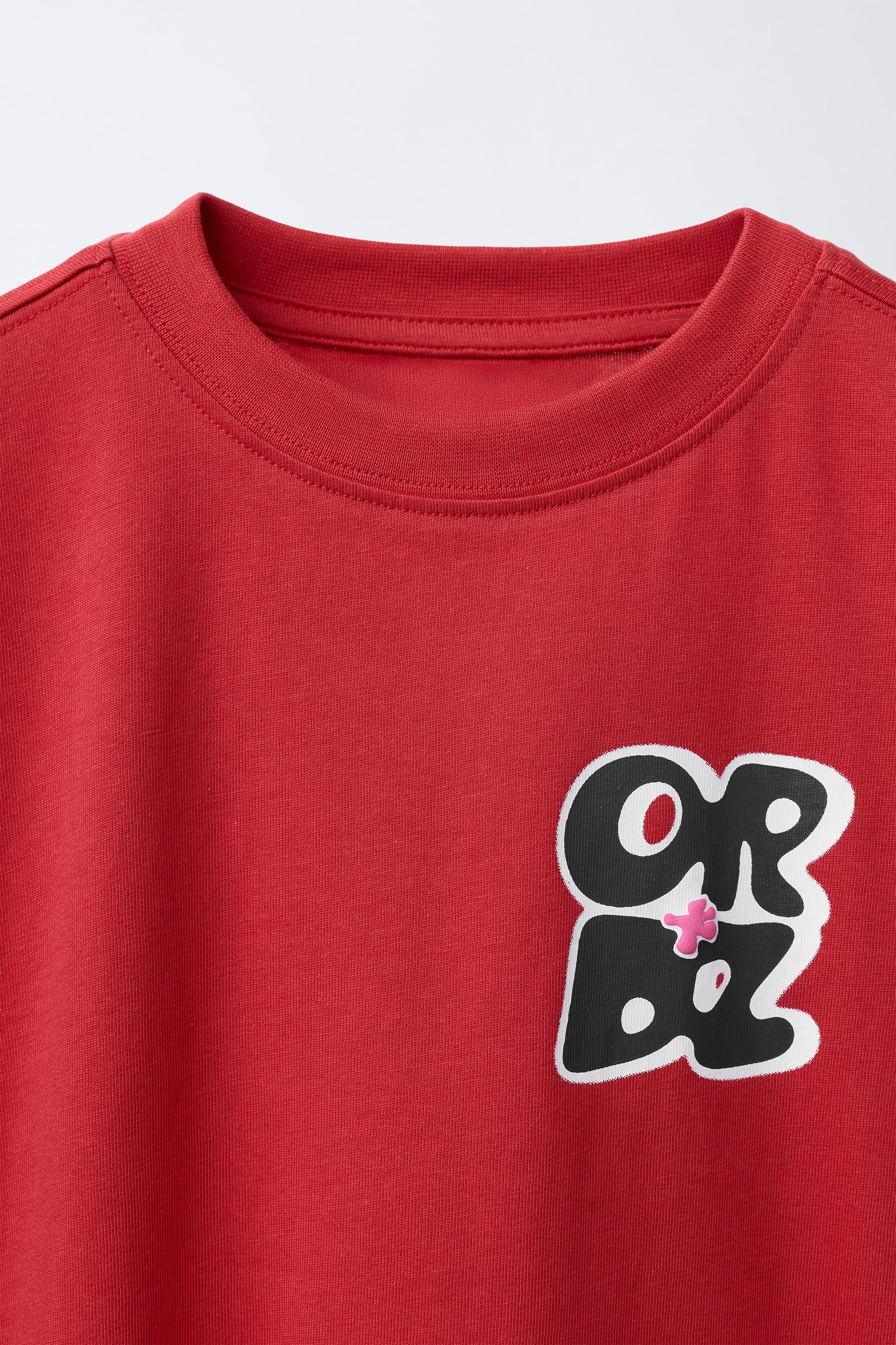 RAISED TEXT PRINT T-SHIRT