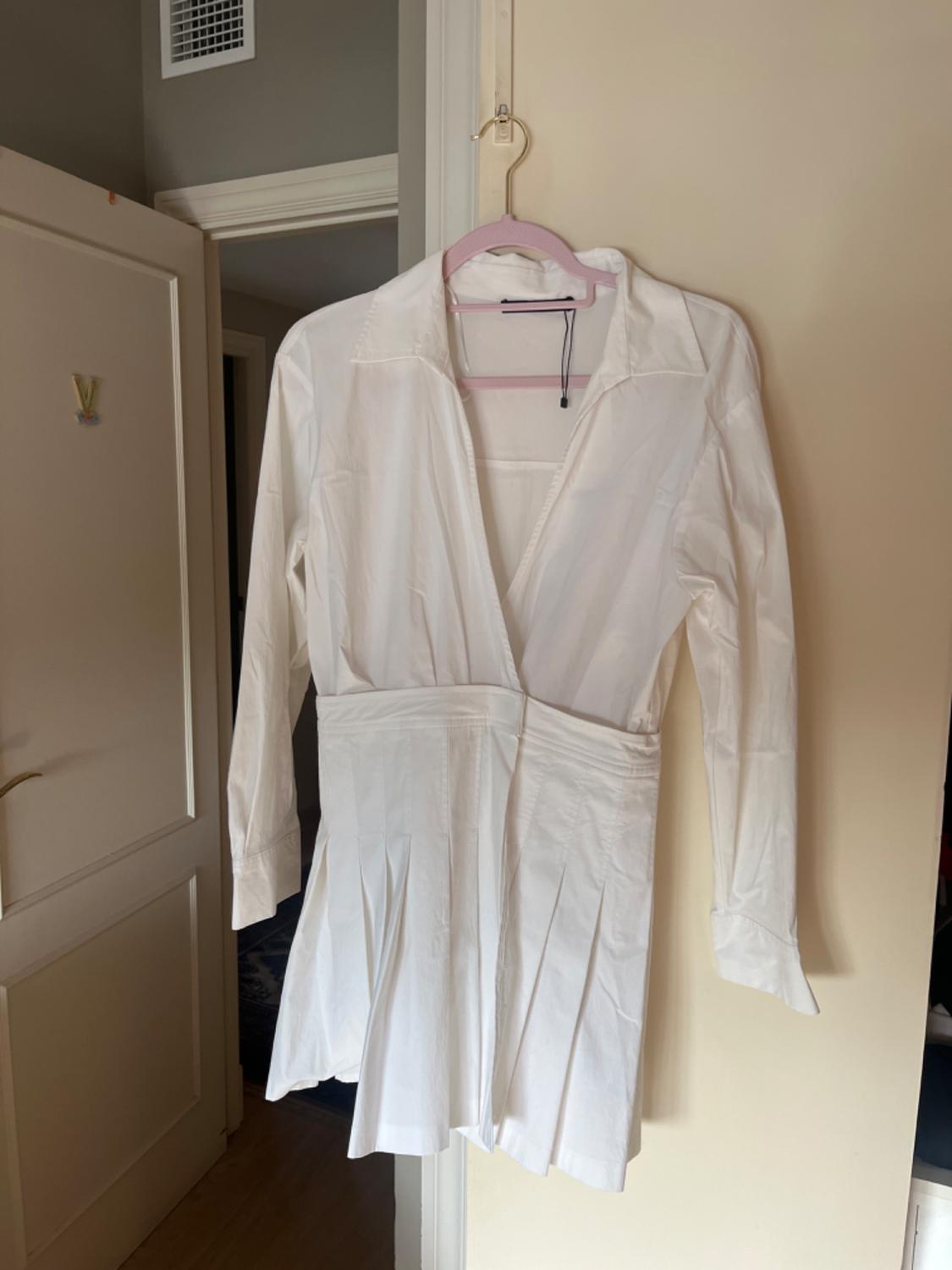 STRETCH POPLIN PLAYSUIT DRESS