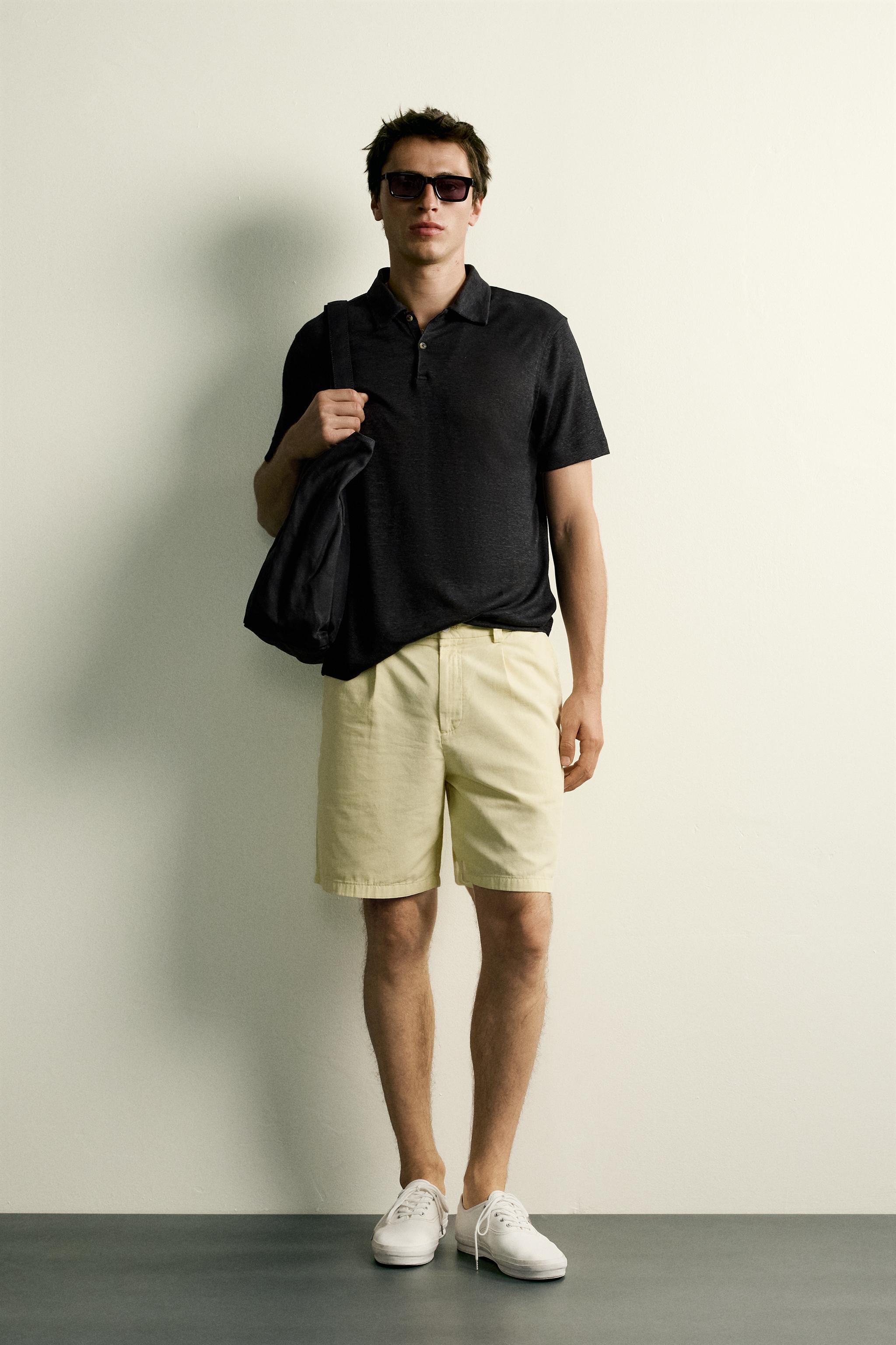 HEMP-VISCOSE REGULAR FIT POLO SHIRT