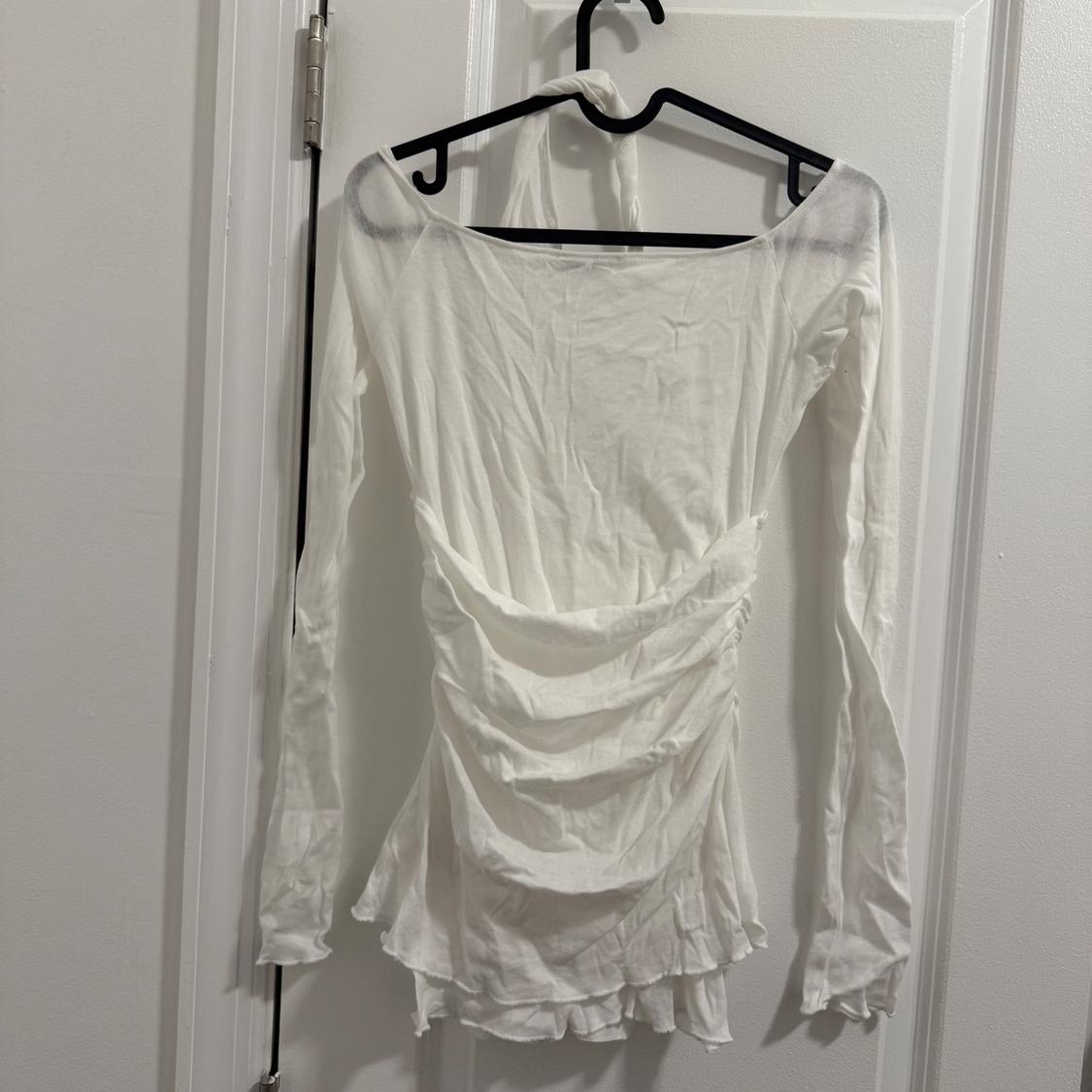 DELICATE SEMI-SHEER LAYERED HALTER NECK TOP - Image 2
