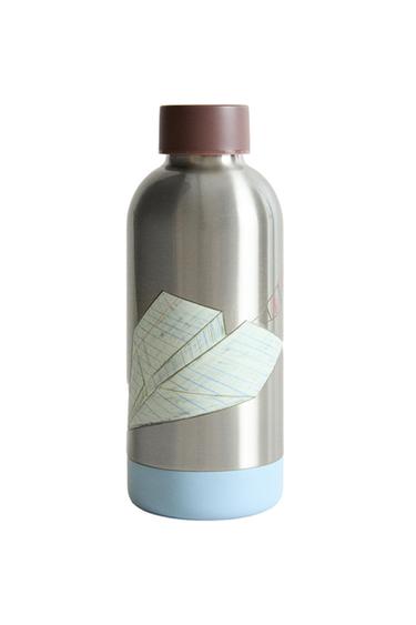 CHILDREN'S STAINLESS STEEL PAPER PLANE BOTTLE - Multicoloured by Zara