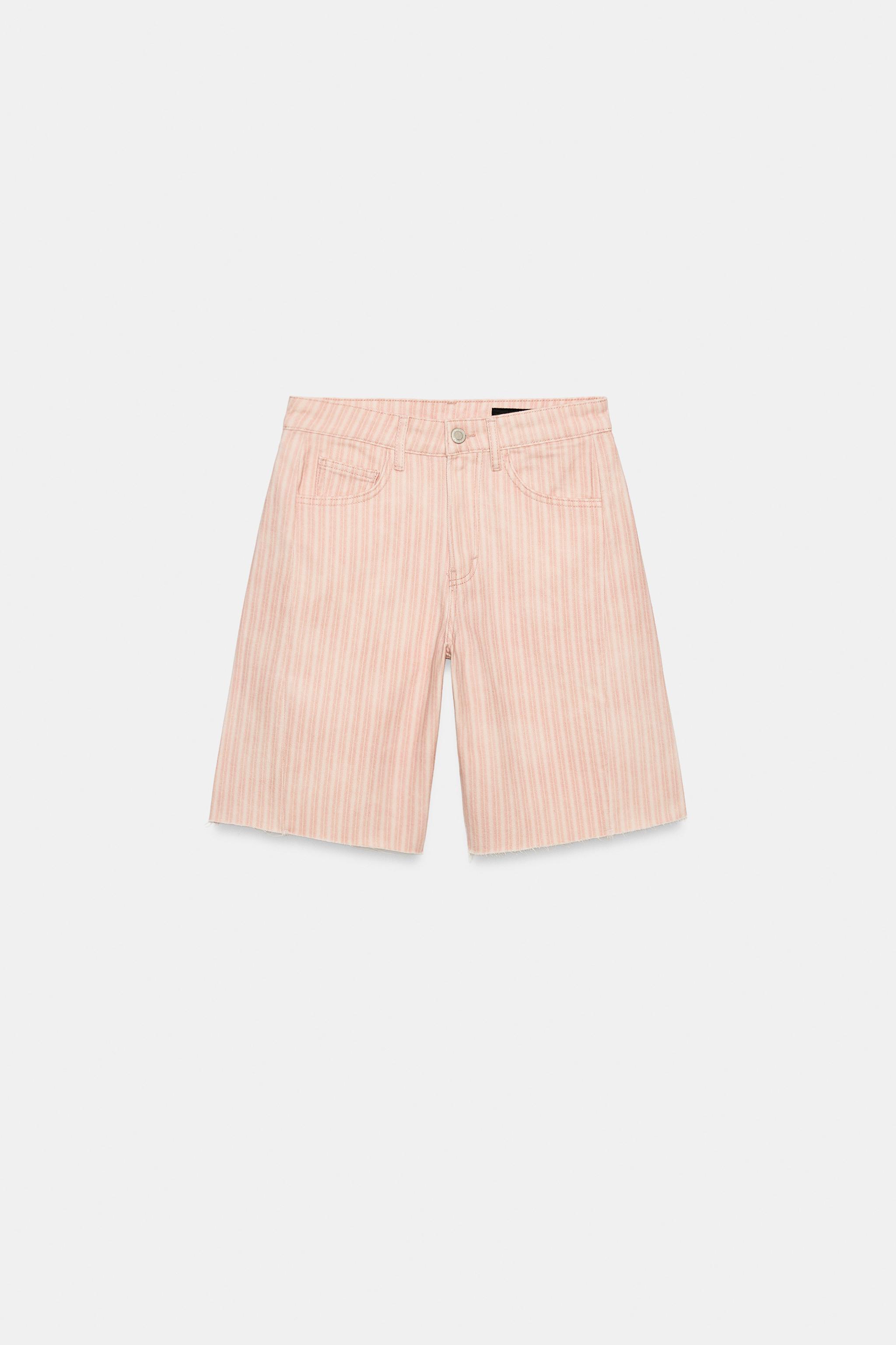 Zara ZW COLLECTION RELAXED FIT ORTA BEL DENIM BERMUDA