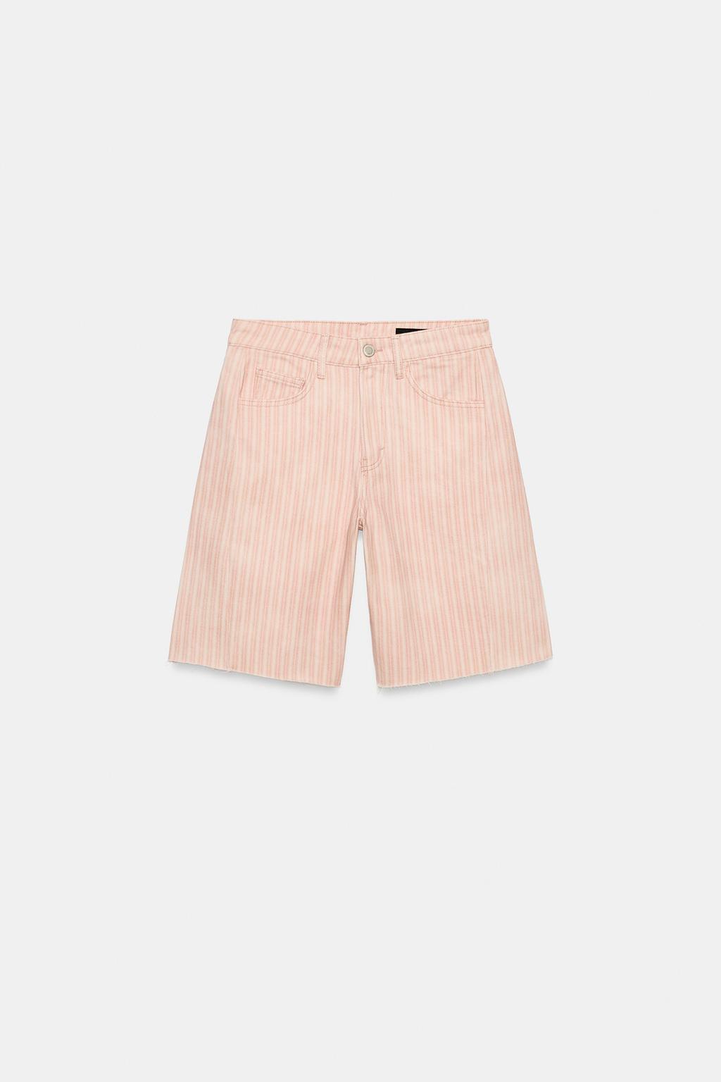 ZW COLLECTION MID-WAIST RELAXED DENIM BERMUDA SHORTS