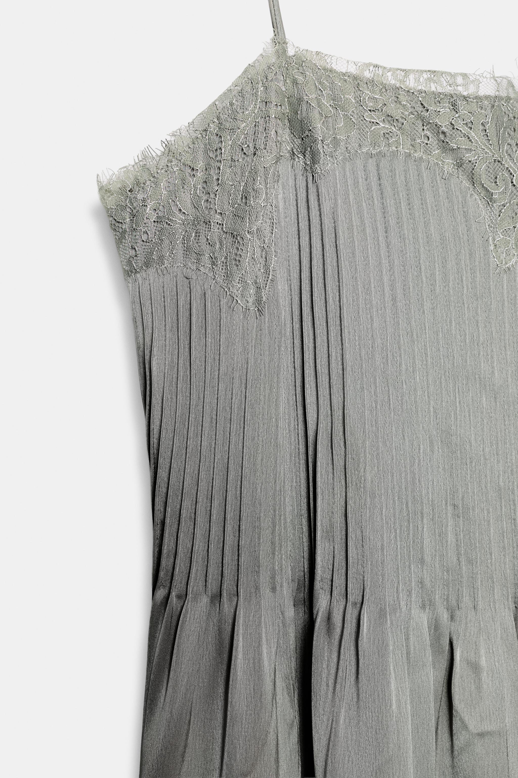 Женские платья Zara ZW COLLECTION LACE MIDI DRESS — фото 9