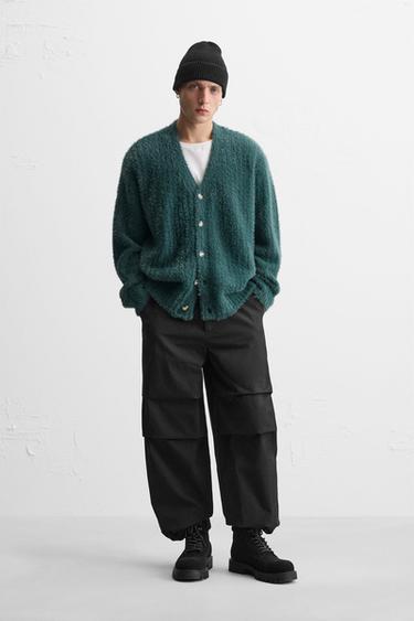 STRICKJACKE MIT STRUKTURMUSTER - Grün / Blau von Zara - Bild 0