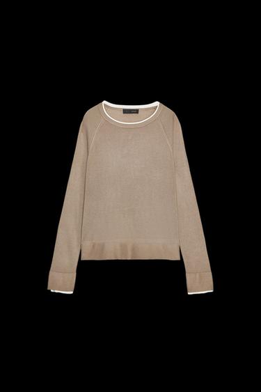 DOUBLE KNIT JUMPER - Mink by Zara - Image 0