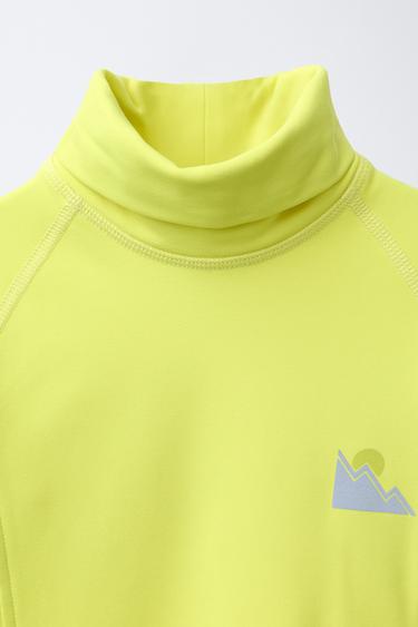 T-SHIRT THERMIQUE RESPIRANT SKI COLLECTION - Jaune fluo de Zara - Image 2