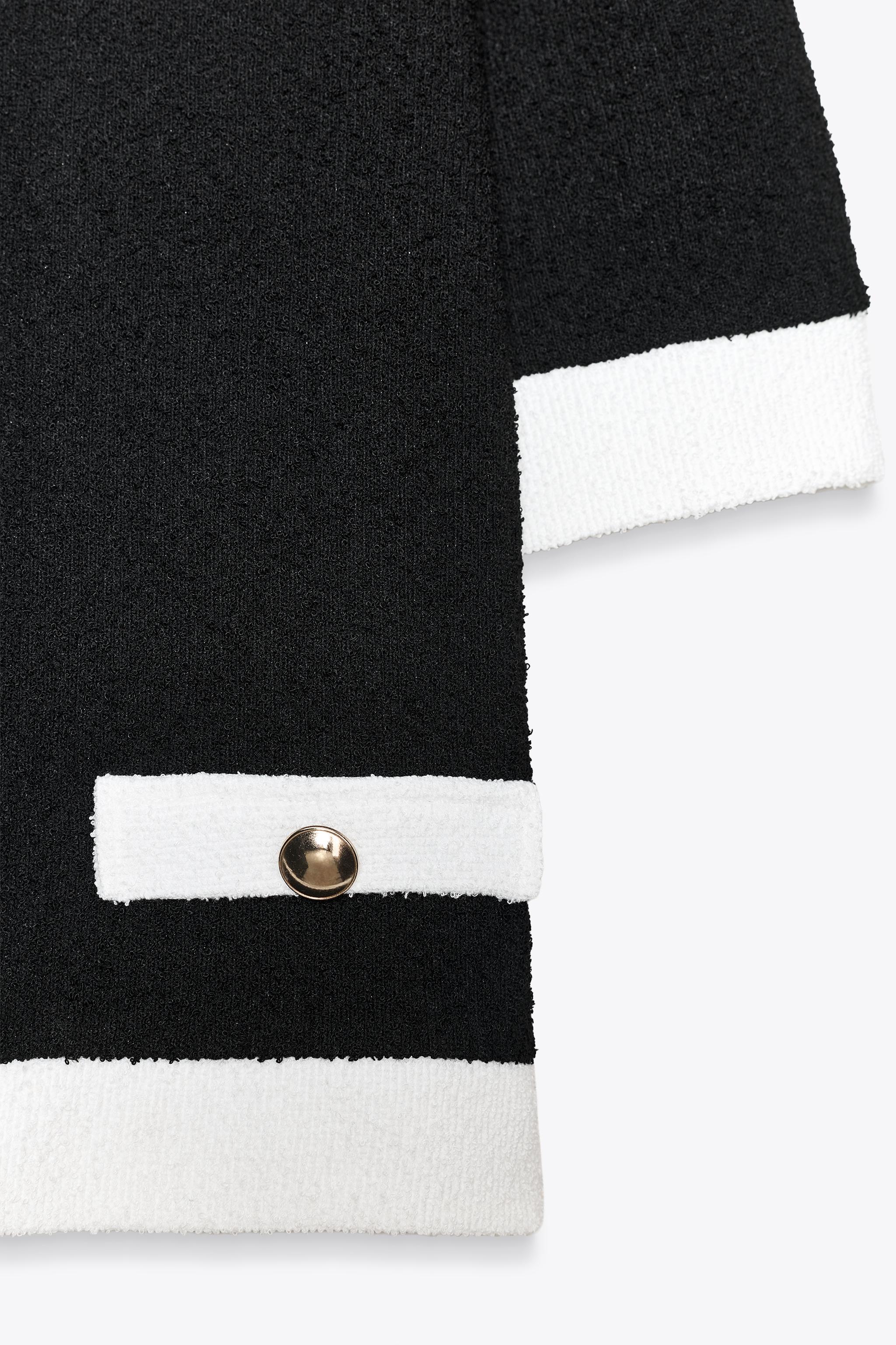 ZARA コントラストブークレジャケット M 完売品 ZARA コントラストトップステッチブークレジャケット M 完売品