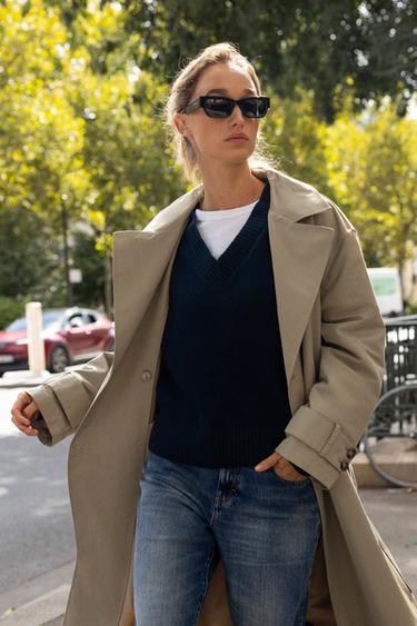 LONG TRENCH COAT - camel by Zara