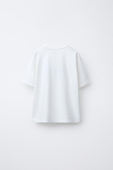 VARSITY SLOGAN T-SHIRT - White by Zara - Image 1