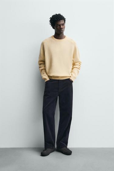 REGULAR FIT WOOL BLEND JUMPER - Butter by Zara