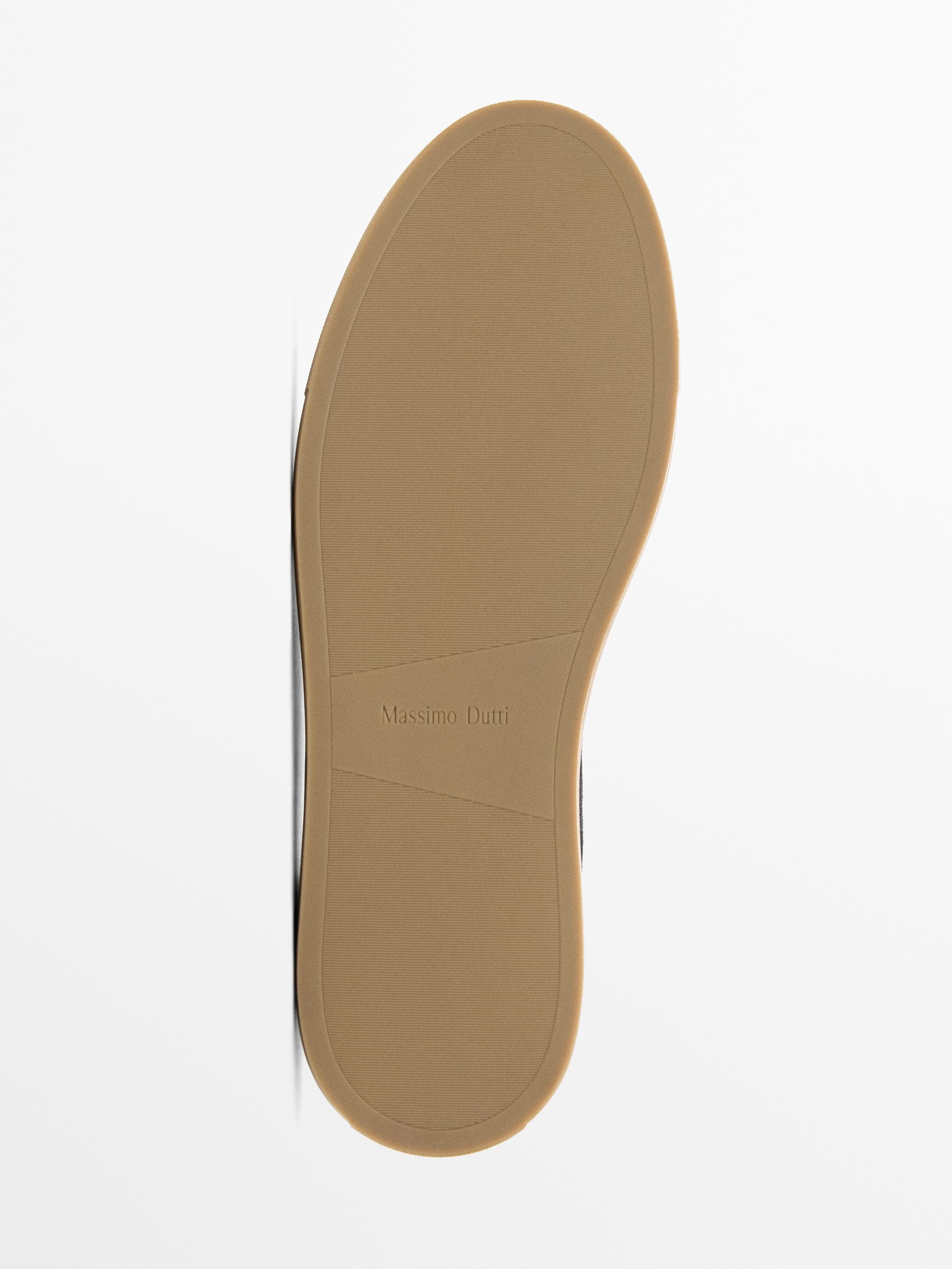 Soft leather moc toe shoes — Navy Blue