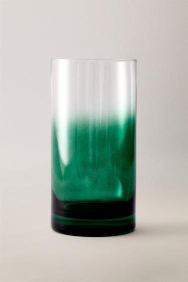 OMBRE SOFT DRINK GLASS - Green by Zara