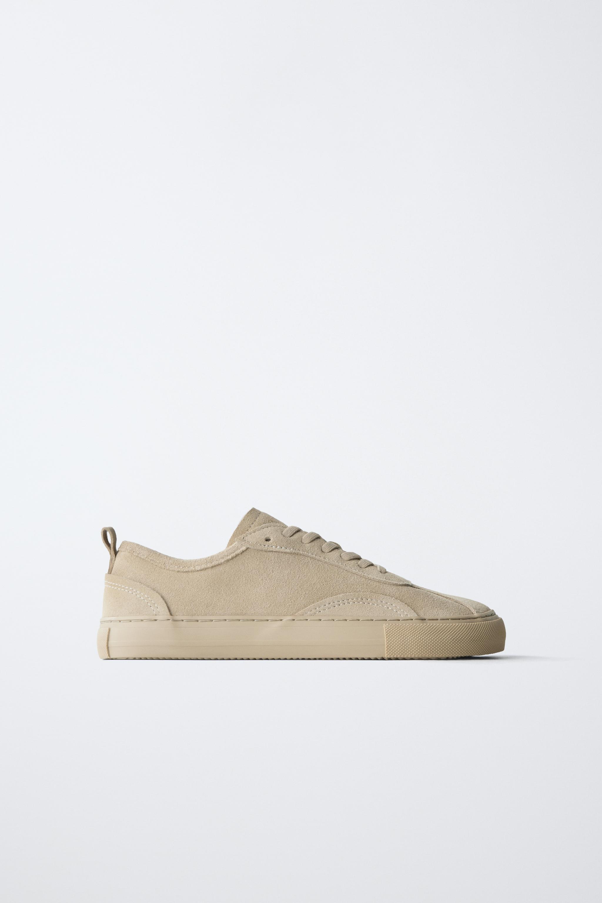 LEATHER BAREFOOT SNEAKERS — Taupe Gray