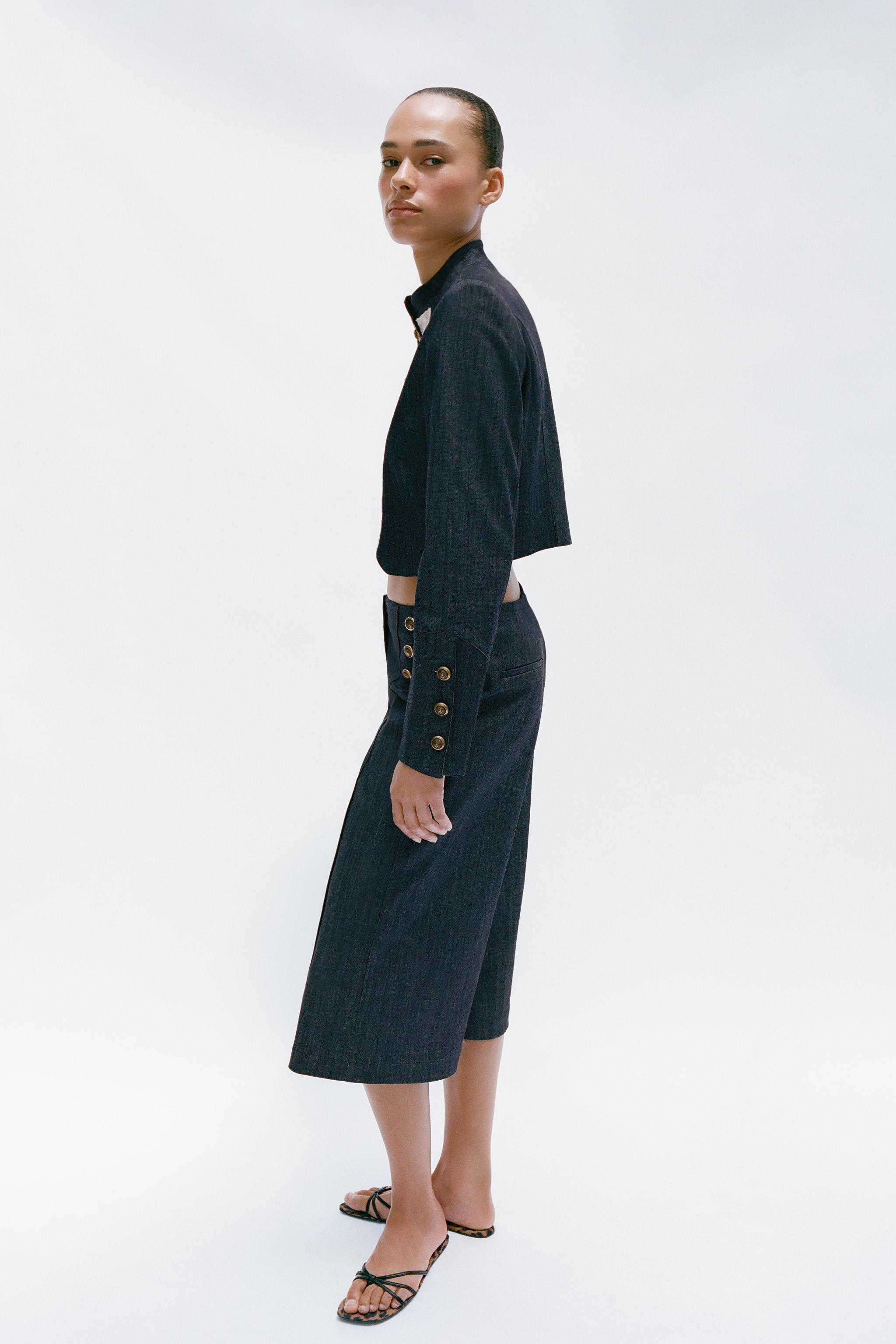 LONG BUTTON SHORTS