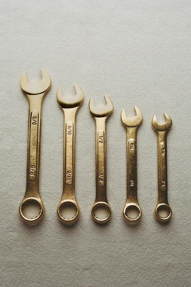 SET OF 5 COMBINATION WRENCHES - Golden by Zara