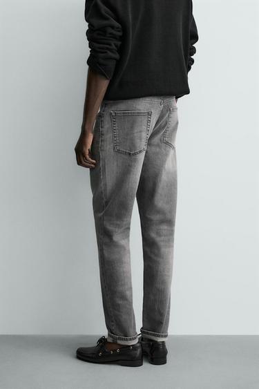 BASIC SLIM FIT JEANS - Light grey by Zara - Image 2