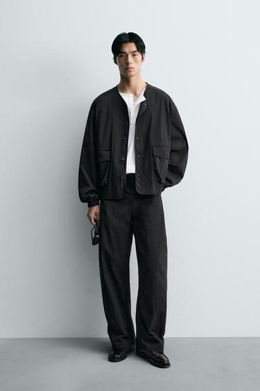 포켓 기능성 점퍼 - Zara 블랙