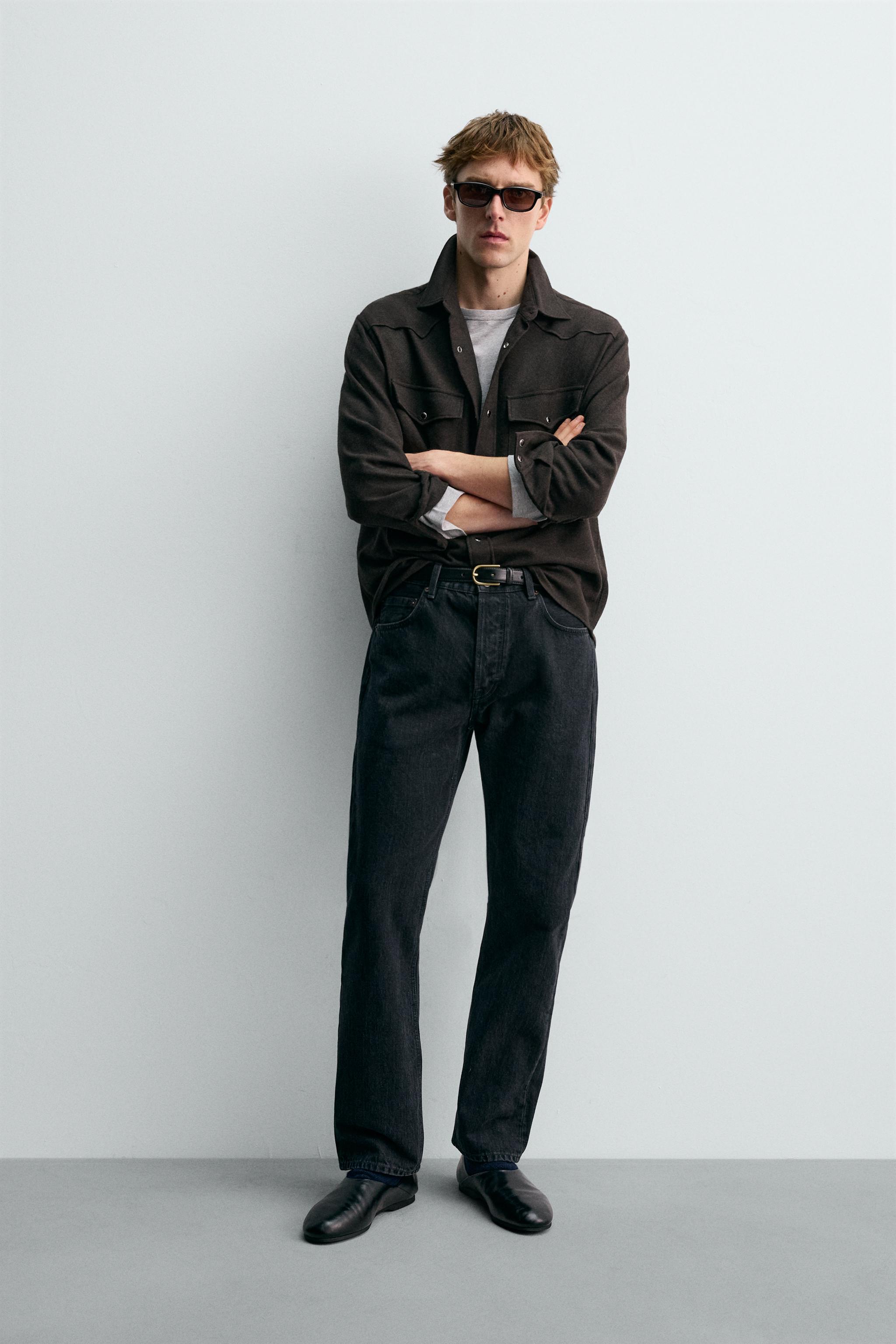 WOOL WESTERN SHIRT AARON LEVINE X ZARA - Dark brown | ZARA United