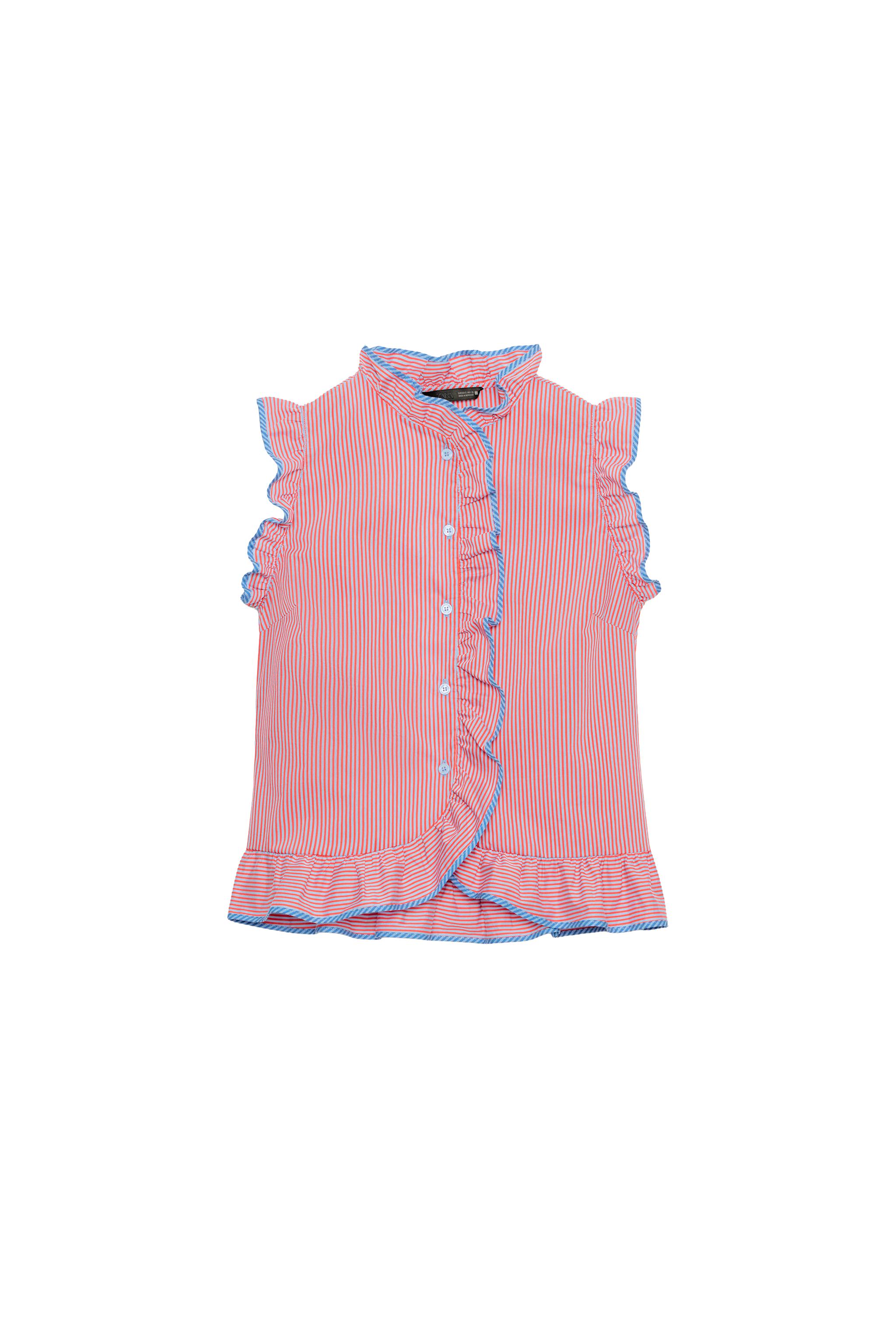 BLUSA VOLANTES RAYAS