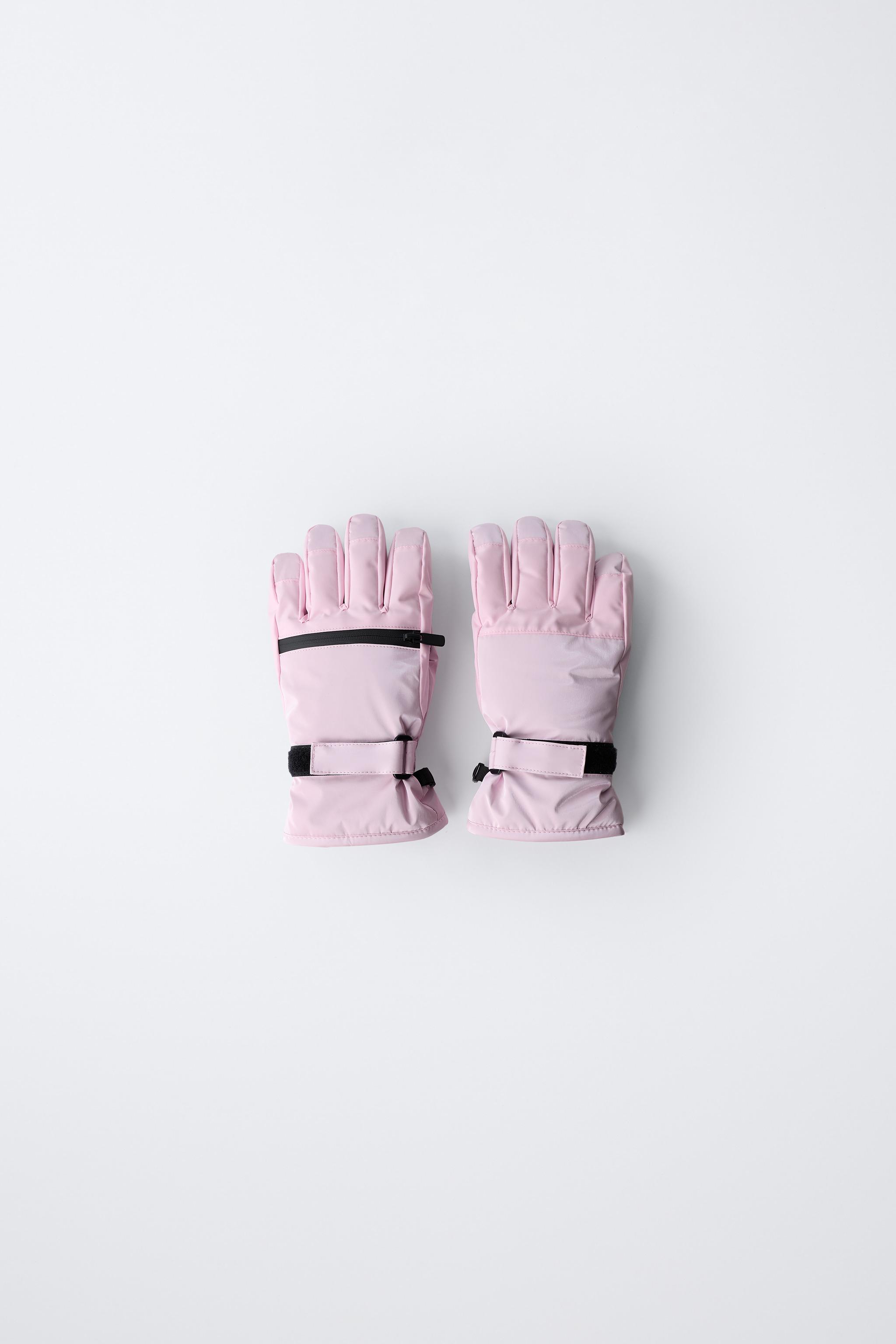 WINDPROOF RUBBERIZED GLOVES SKI COLLECTION - Pink | ZARA Canada