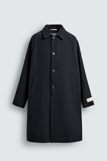 ABRIGO ESTRUCTURA CON LANA SAMUEL DE SABOIA X ZARA - Marino de Zara