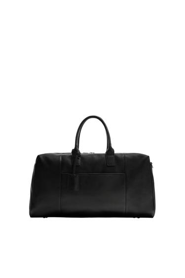 LEATHER TRAVEL BAG - Black by Zara