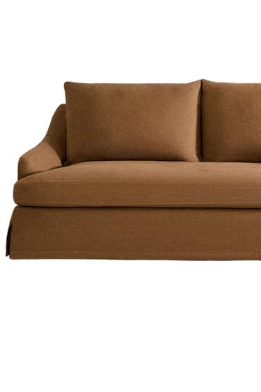 غلاف كتان للأريكة SOFA 01 - خردلي الخاص بـ Zara