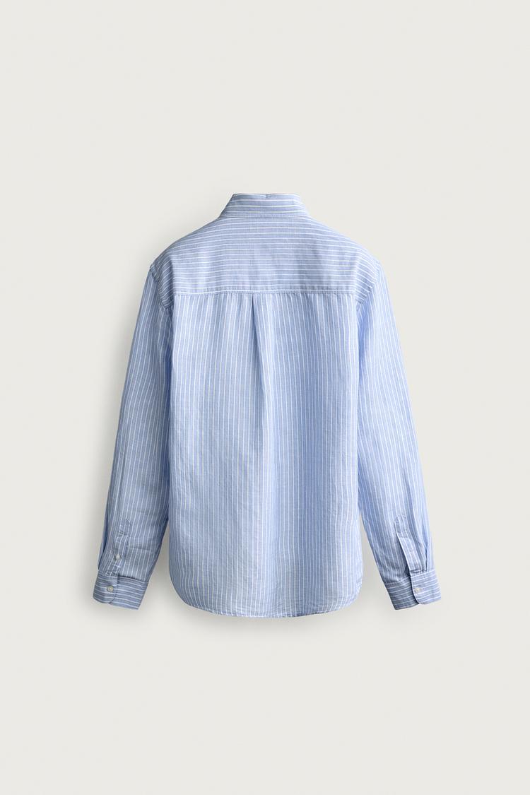 CAMISA DE MEZCLA DE LINO CORTE RECTO 8