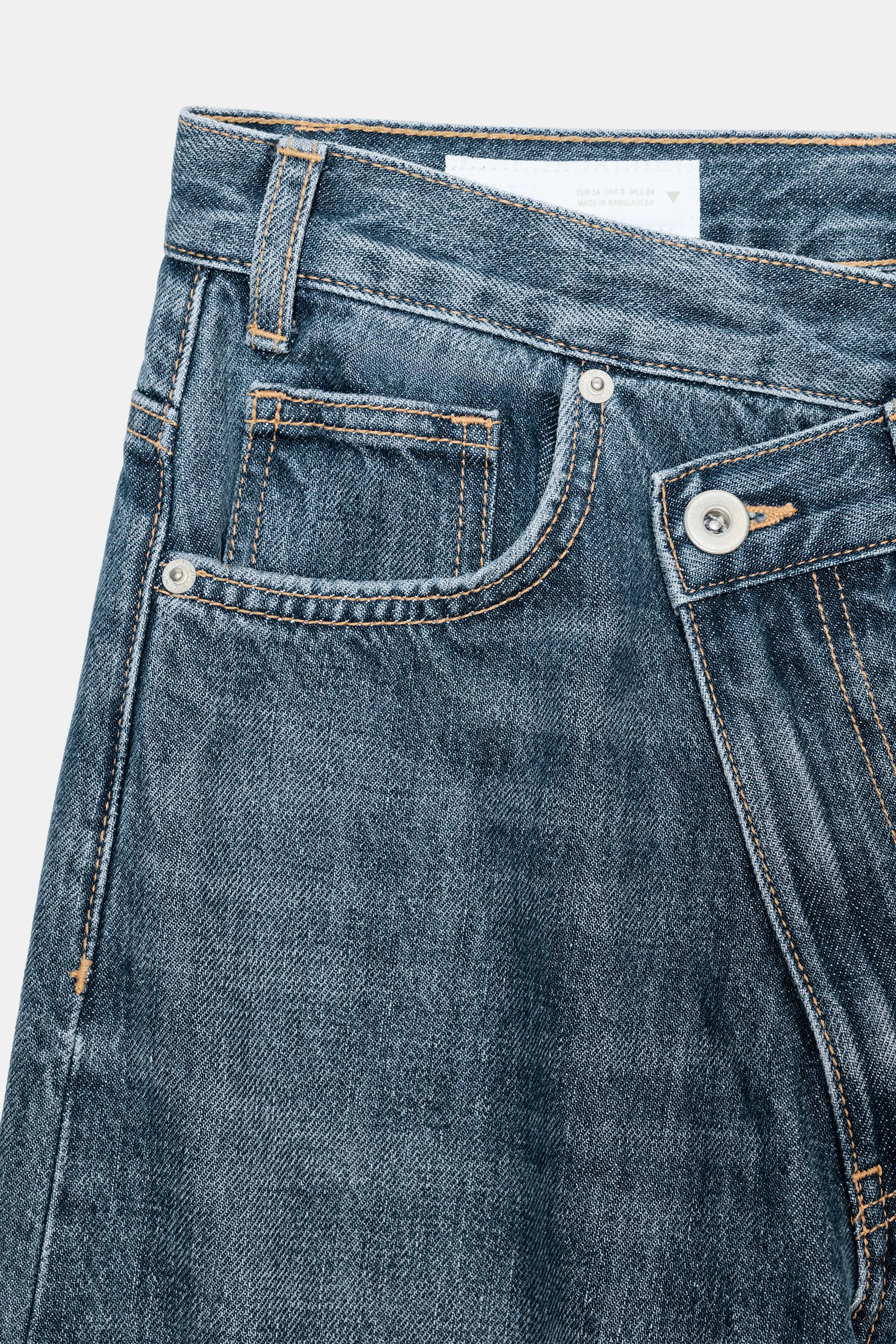 JEANS TRF WIDE LEG TAILLE HAUTE CROISÉE