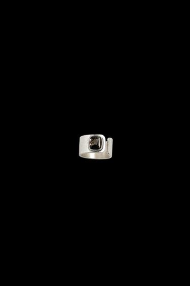 Zara IRREGULAR CONTRAST STONE RING - Silver - Image 0