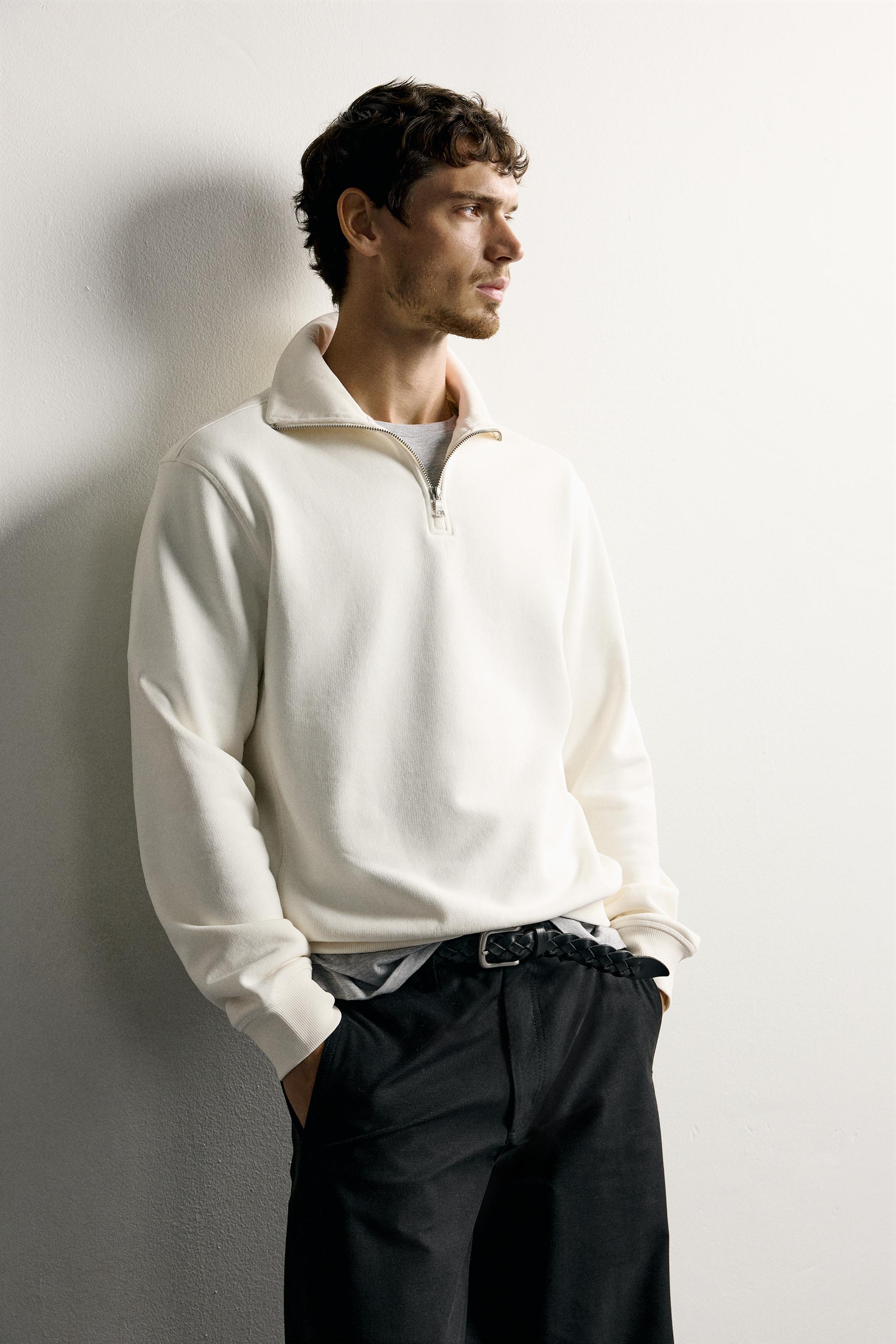 BASIC QUARTER-ZIP SWEATSHIRT