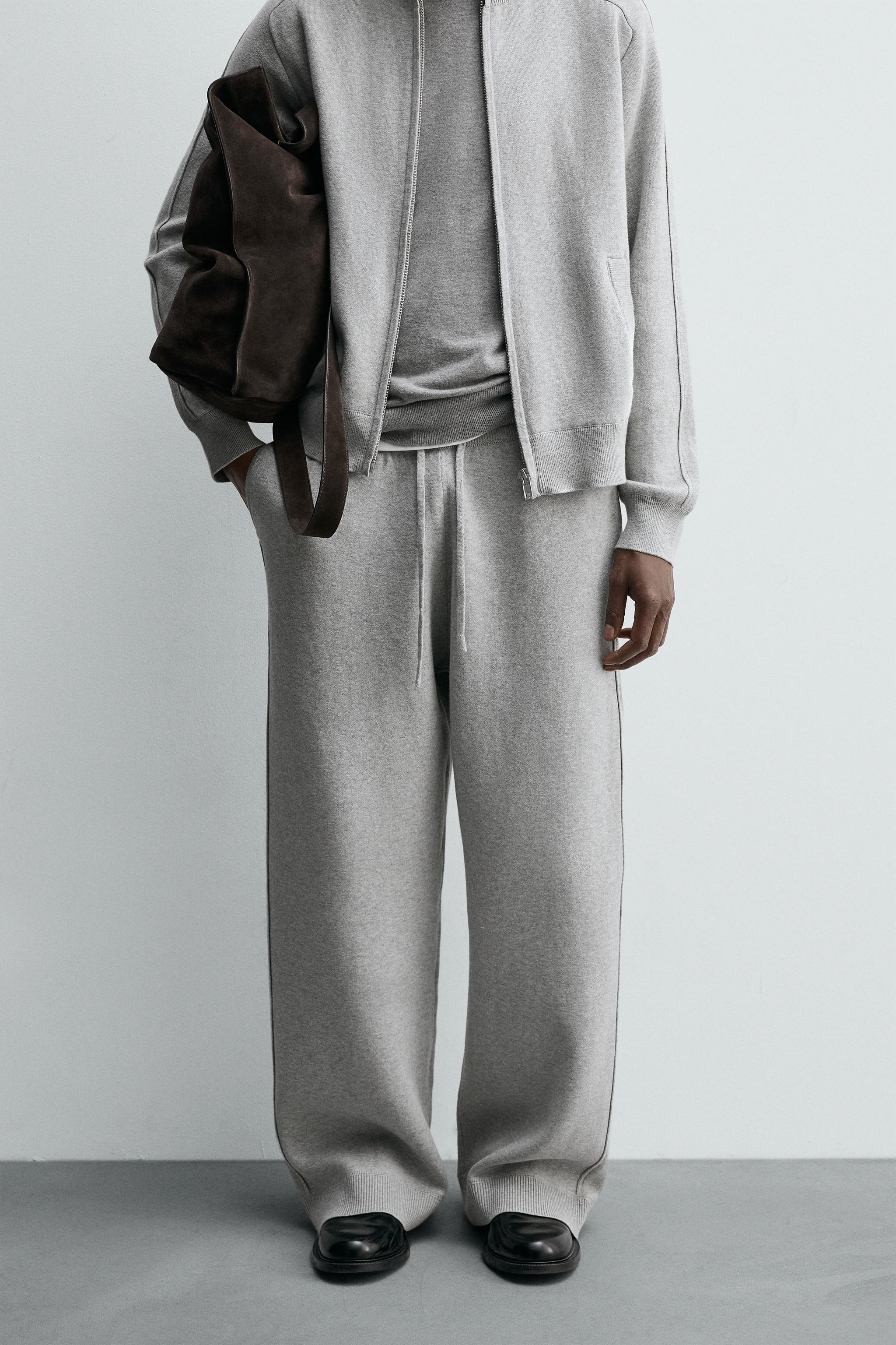 ZARA グレー スラックス プリーツ入りワイドレッグパンツ ZARA］ワイドレッグフレアパンツ (ZARA/スラックス) 4605/102