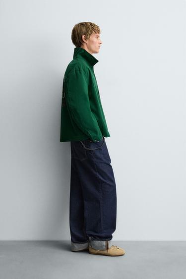 EMBROIDERED ZIP-UP JACKET - Green by Zara - Image 3