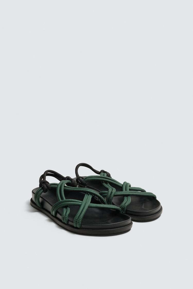 ZARA CONTRAST STRAP SANDALS